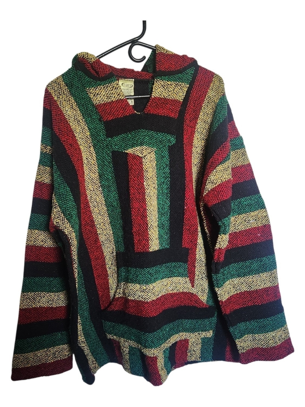Franks Baja Hoodie " Drug Rug" From Tlaxcala Mexico Adult XXL